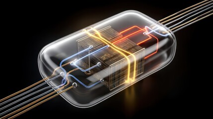 Illuminated Glass Vacuum Tube: A Retro Technological Marvel