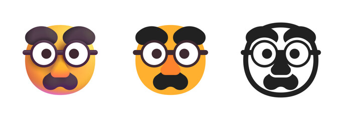 Fototapeta premium Disguised Face Emoji 