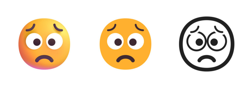 Worried Face Emoji
