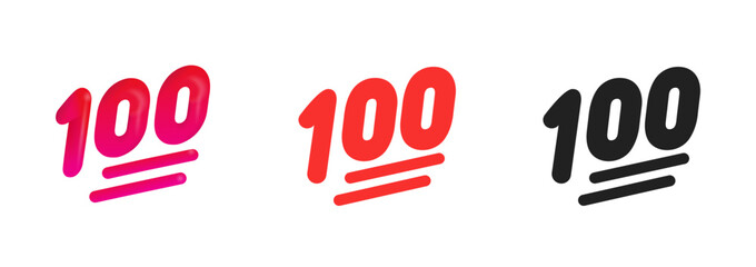 Hundred Points Symbol Icon
