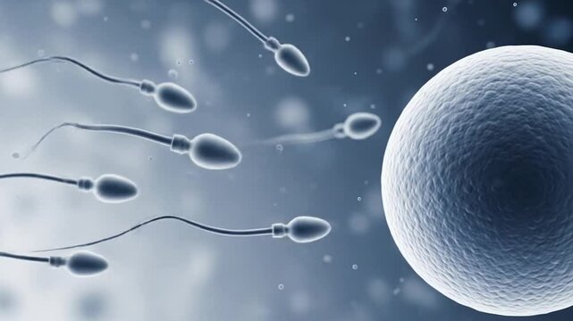 Sperm fertilization ovum illustration