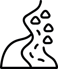 Abstract flowing lines and triangles line art graphic