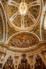 Fototapeta premium The Sacristy Dome in Burgos Cathedral, Spain. Burgos cathedral was built in the 13th century and was completed in the 15th and 16th centuries.