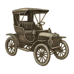 PNG Vintage automobile sketch illustration.