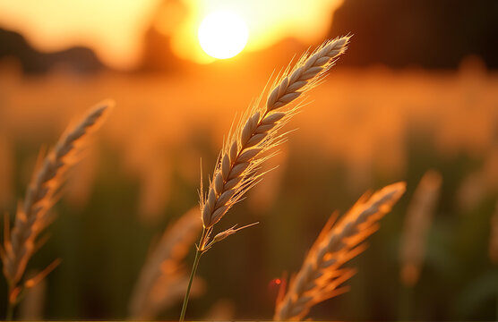 majestic undulating tall grass swaying gently warm orange sunset glow golden light dancing