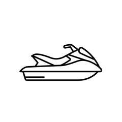 Jet ski outline icon for branding or advertising