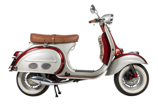 Classic Vintage Retro Scooter with Leather Seat