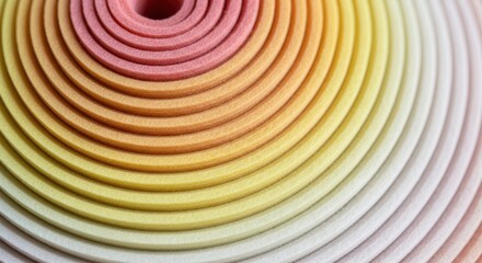 A closeup of a colorful foam texture with concentric circles