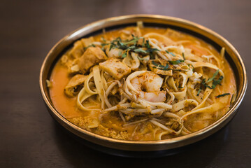food photography of an authentic Nyonya Laksa mee