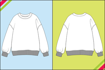 SOLID PLUS SIZE SWEATSHIRT TEE