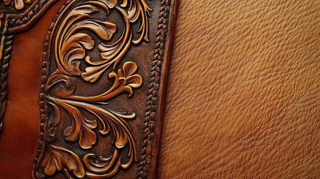 Ornate leather detail