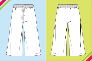 WOMENS WIDE LEG BOTTOM WEAR