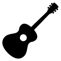 Icono silueta de guitarra clásica	