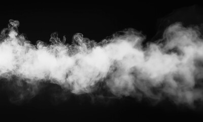 Ethereal white smoke drifts across a stark black background, creating a mesmerizing abstract effect...