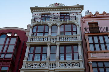 Historical architecture of Zamora showcases intricate designs and unique facade details in Castilla...