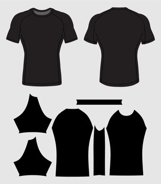 Men Rashguard Mockup with Sewn Pattern Editable Sportswear Template