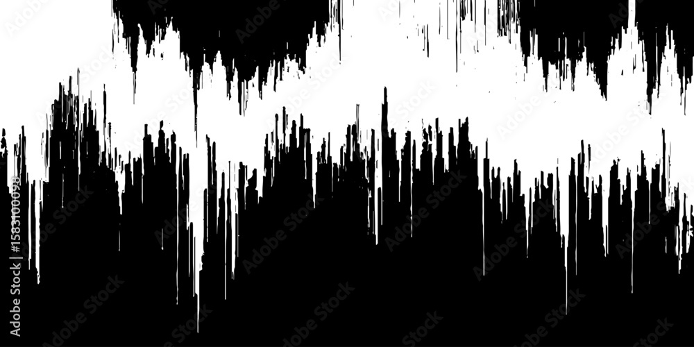 Aufkleber dynamic grunge ink drip texture with vertical streaks and flowing patterns