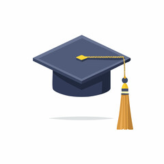 Graduation cap being launched from a slingshot with determination and hope