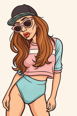 not so sexy dancer illustration for a shirt or poster design