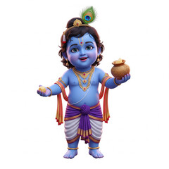  Divine Bal Krishna Illustration for Janmashtami