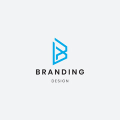 The "PB" logo has a clean, minimal structure that allows the logo to be easily adapted for print, web, and branding using the monogram or geometric style of this design.