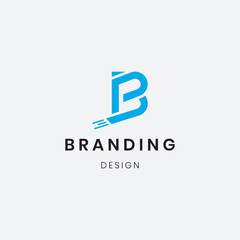 The "PB" logo has a clean, minimal structure that allows the logo to be easily adapted for print, web, and branding using the monogram or geometric style of this design.
