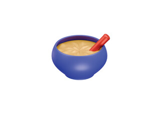 mixing bowl icon 3d illustration render