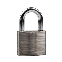 Fototapeta premium Metal padlock isolated on transparent background png 