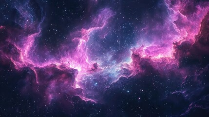 Outer space imagery capturing galaxies, stars, nebulas, dark cosmic voids, colorful celestial bodies, vast universe exploration themes in high-resolution digital artwork