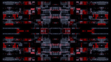 Cyber data network schematic HUD background sci-fi style. Ideal for sci-fi UI design, AI system visualizations, cyber security, control panels, and digital technology themes.