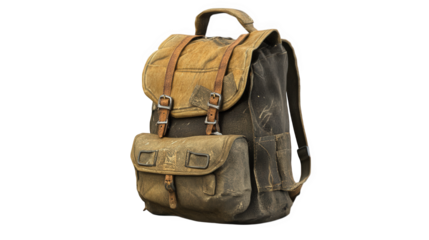 Tourist Backpack on Transparent Background