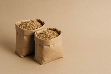 Natural Grain in Open Kraft Paper Bags