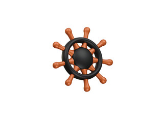Obraz premium dharma wheel icon 3d illustration render