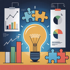 Obraz premium Modern Business and Technology Concept – No People