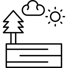 Lakeside Icon Vector Element