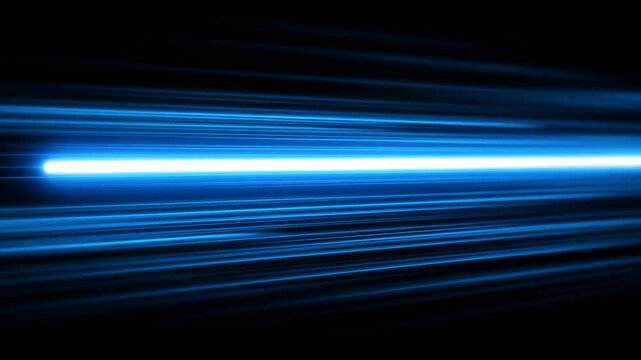 Abstract blue light streaks, representing speed and technology.