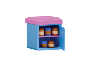 mine fridge icon 3d illustration render