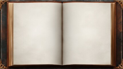An empty book invites creativity and inspiration, waiting to be filled with stories, ideas, or memories.