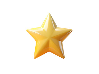 Obraz premium Photo of a shiny golden star isolated on white isolated on transparent background
