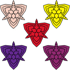 set of vector butterflies