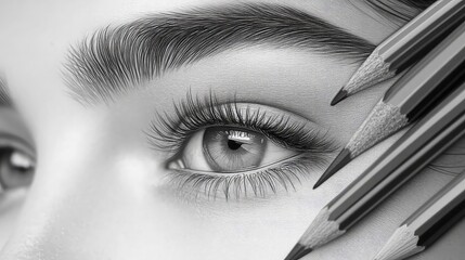 Pencil shading illustrations featuring subtle gradients, depth, and texture achieved through fine pencil techniques used for realistic drawings, portraits, or natural scenes in monochrome.