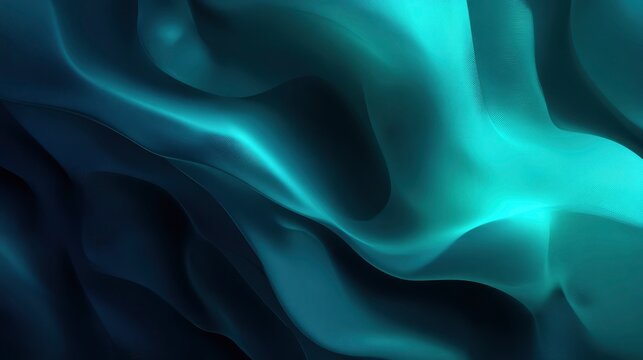 abstract flowing mesh gradient background, liquid forms in Transformative Teal, aqua and dark blue color