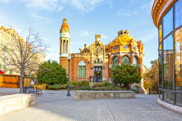 Fototapeta premium Beautiful view of the Modernist Recinto de San Pau in Barcelona