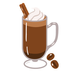 Autumn drink element, doodle, hot drink, coffee, tea, hot chocolate, autumn cozy set