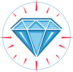 diamond flat isolated