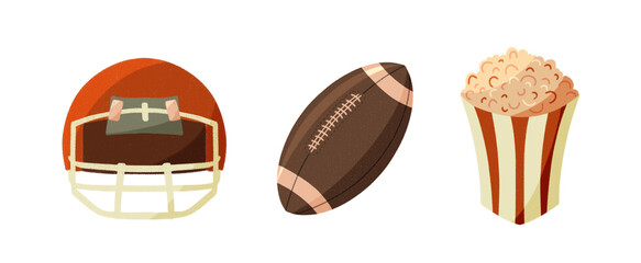 American football element flat design for poster and banner