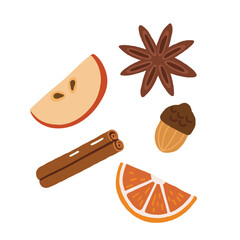 Autumn dessert element doodle illustration, sweet cake, autumn cozy 