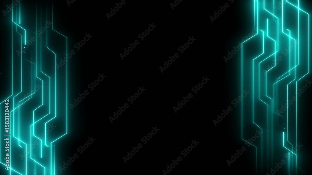 Poster technology background with arrow animation. direction arrow animation. technology background with ar