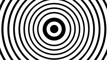 Concentric black and white circles creating an optical illusion