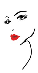 vector illustration of a woman's face